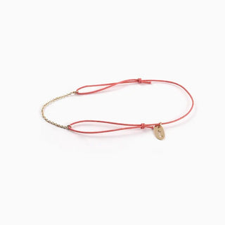 Bracelet Noho chaine dorée et cordon coton Titlee