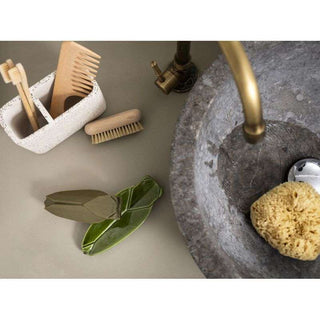 coffret porte savon en céramique monochromic et savon de marselle fer à cheval