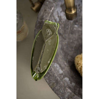 coffret porte savon en céramique monochromic et savon de marselle fer à cheval