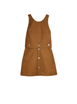 Découvrez la jupe "Mimi" Chicorée de Claudia Carmona chez CQFD Avignon. Une jupe évasée en coton bio recyclé, teinte naturellement et modulable en robe.