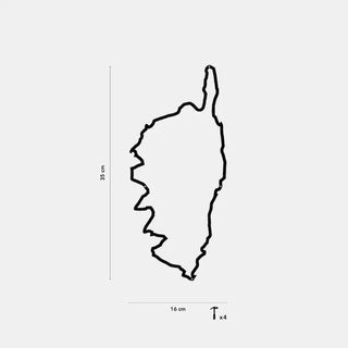 silhouette murale en acier Corse The Line