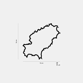 Silhouette murale The Line Ibiza Island