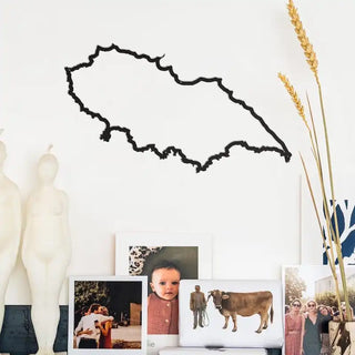 silhouette murale en acier Ile d'Yeu The Line