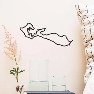 silhouette murale en acier Ile de Ré The Line