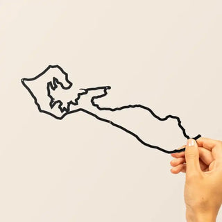 silhouette murale en acier Ile de Ré The Line