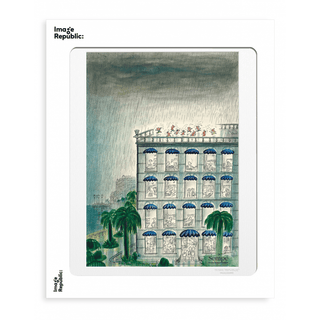 Illustration Sempé "Immeuble Pluie" Image Republic