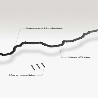 silhouette murale en acier La Réunion The Line