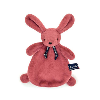 Offrez le Doudou Lapin Dorlotin (22cm). Peluche artisanale en matière Maïloudou ultra-douce, fabriquée à la main en Bretagne. Idéal dès la naissance.
