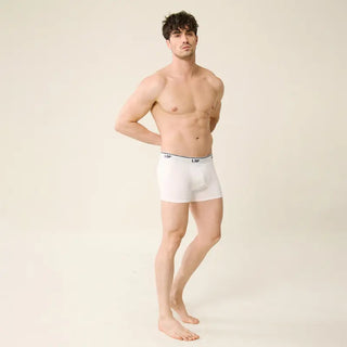 Boxer Marius en coton bio Blanc ceinture Le Slip Français