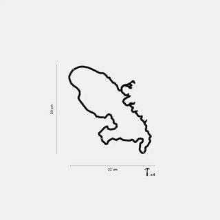 silhouette murale en acier Martinique The Line