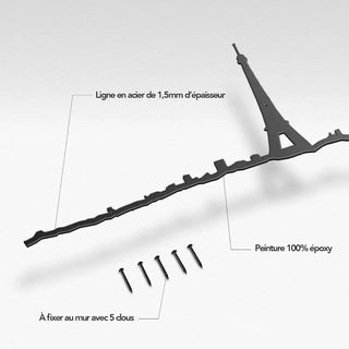 Silhouette murale Paris XL The Line
