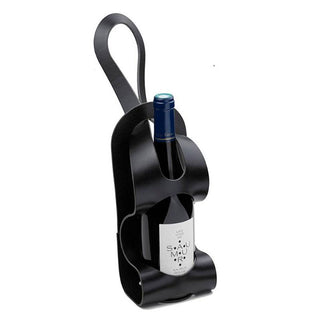 porte-bouteille en cuir black l'originale la bouclée