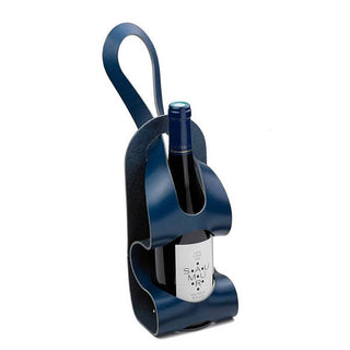 porte-bouteille en cuir petrolio l'originale la bouclée