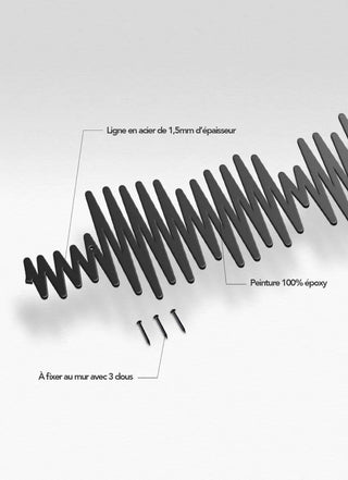 Silhouette murale The Line musique Que je t'aime
