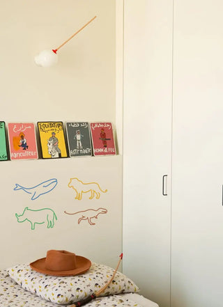 Silhouette murale The Line Kids Rhinocéros