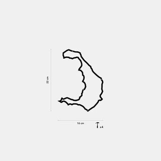 silhouette murale en acier Santorin The Line