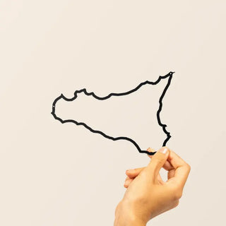 silhouette murale en acier Sicile The Line