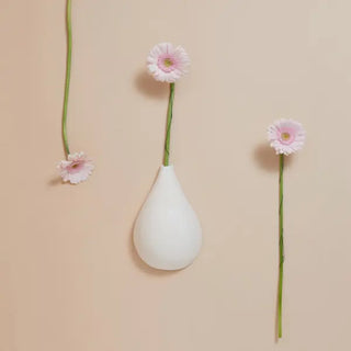 Soliflore mural en céramique Monochromic blanc