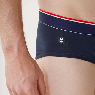 slip en coton bio brodé papa le slip français