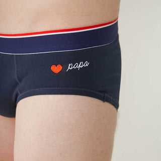 slip en coton bio brodé papa le slip français