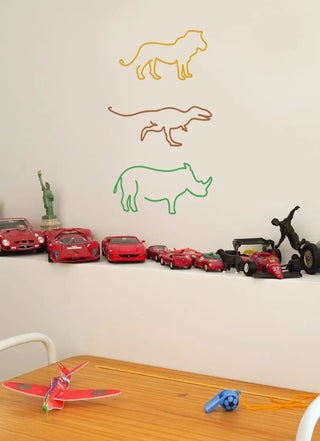 Silhouette murale The Line Kids Lion