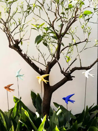 Hirondelle murale en céramique Monochromic