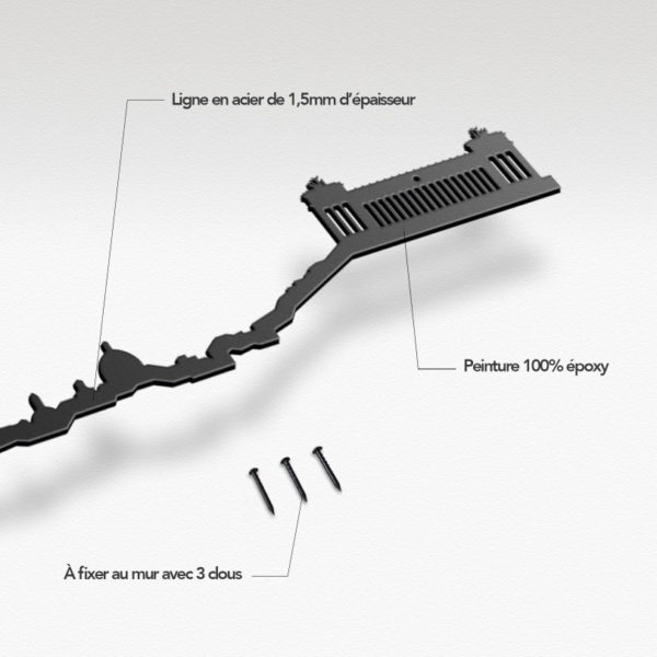 Silhouette murale The Line Rome