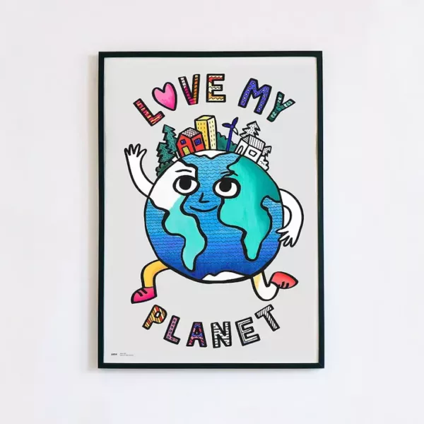 Poster géant à colorier Love my Planet OMY