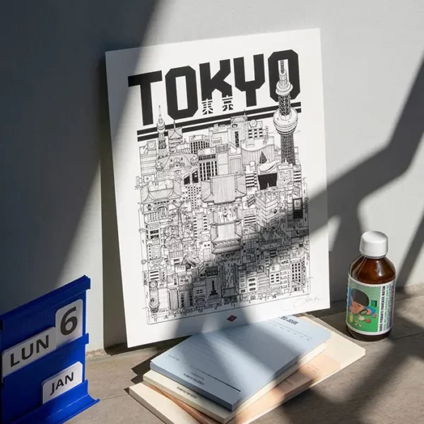 Affiche Tokyo A4 Docteur Paper