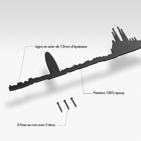 Silhouette murale The Line Barcelone