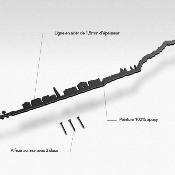 Silhouette murale The Line Nice