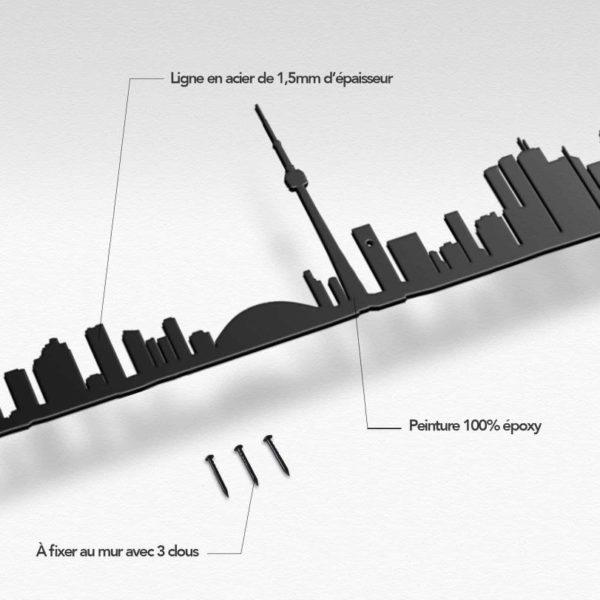 Silhouette murale The Line Toronto