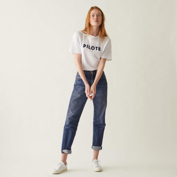 T-shirt mixte floqué Jean-F « Pilote »