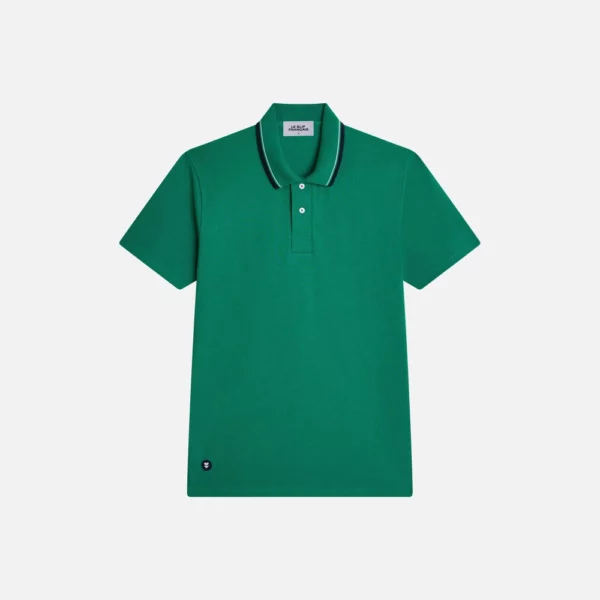 polo en coton bio vert eden le slip français à manches courtes