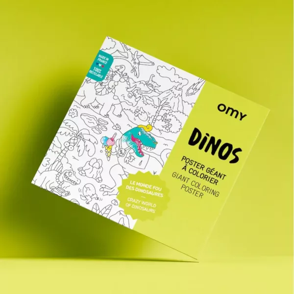 Poster géant à colorier Dinos OMY