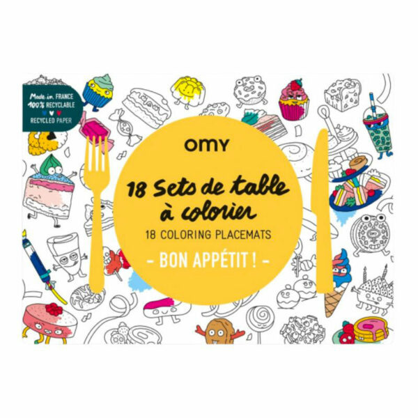 Sets de table à colorier Bon appétit – OMY