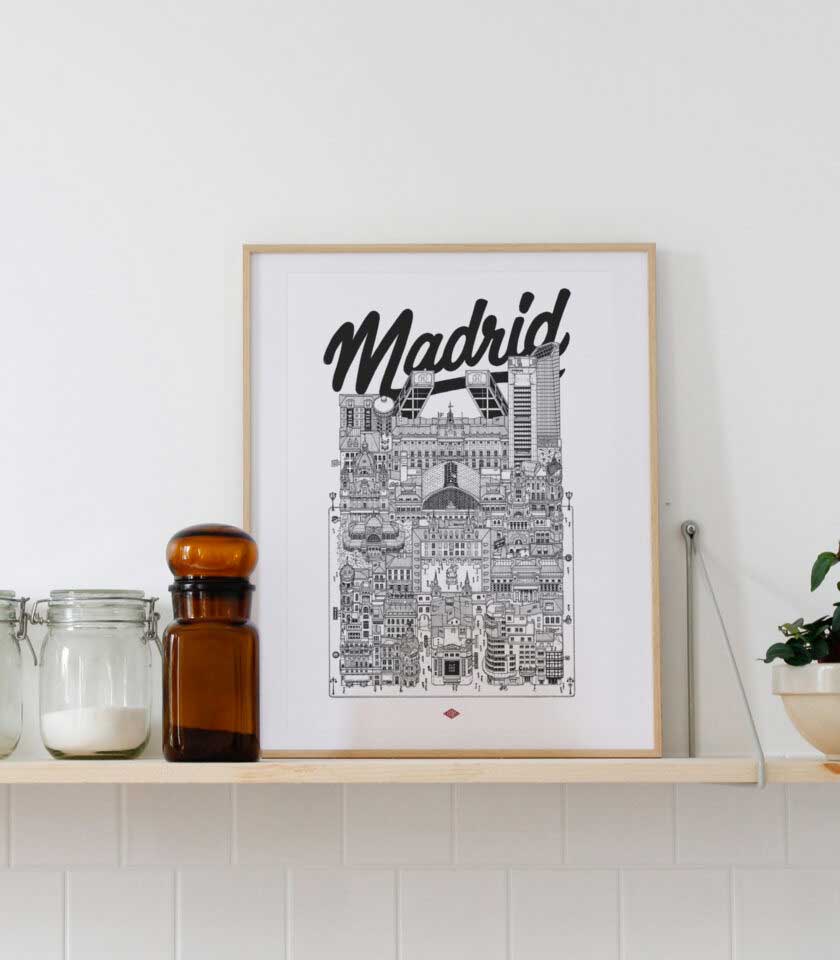 Affiche Madrid A4 – Docteur Paper