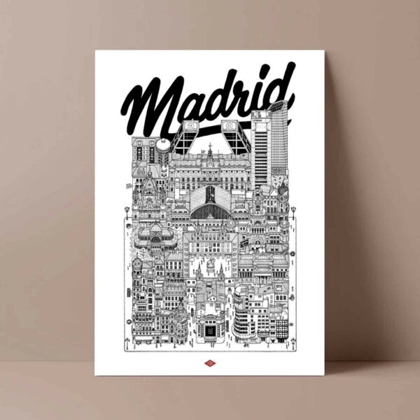 Affiche Madrid A4 Docteur Paper