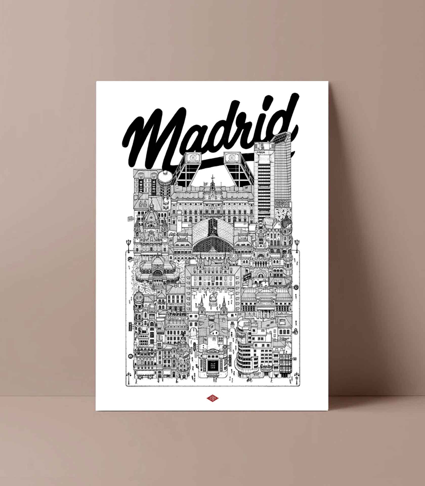 Affiche Madrid A4 – Docteur Paper