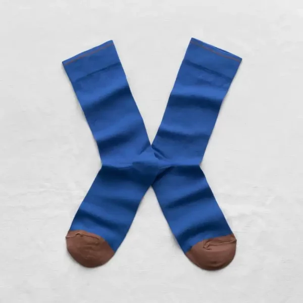 Chaussettes Bonne Maison Uni Cobalt UN142