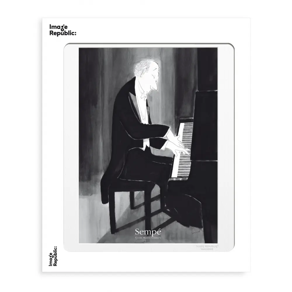 Illustration Sempé "Piano" Image Republic
