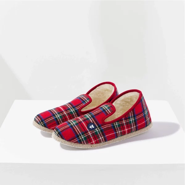 Charentaises Tartan rouge Le Slip Français