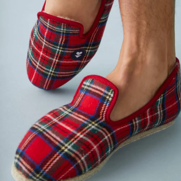 Charentaises Tartan rouge Le Slip Français