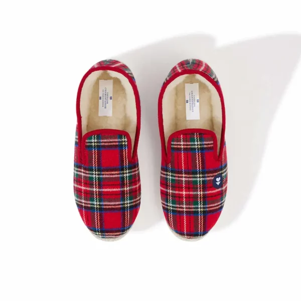 Charentaises Tartan rouge Le Slip Français