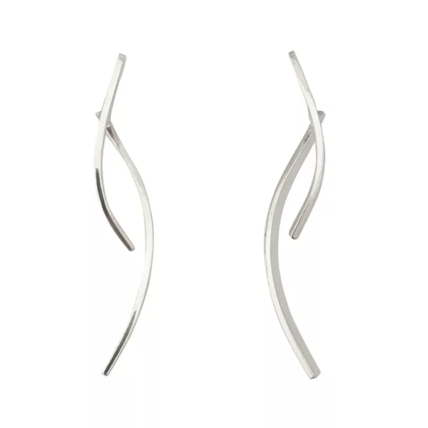 Boucles Osiris double longue argent massif Atelier AKKA