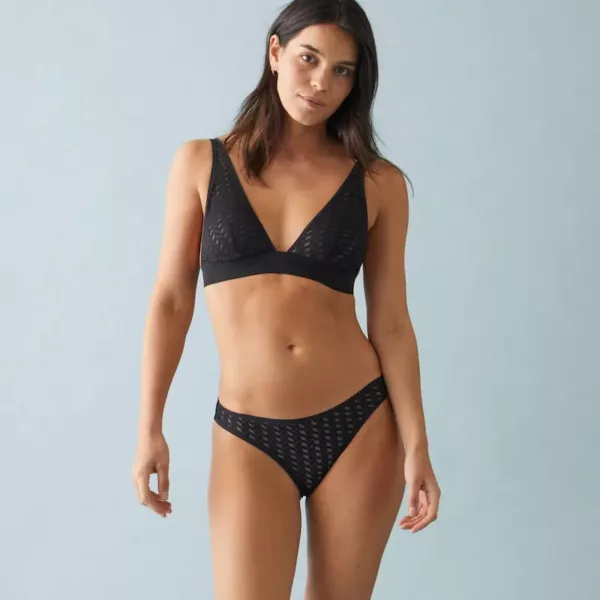 Triangle Agathe dentelle noir Le Slip Français