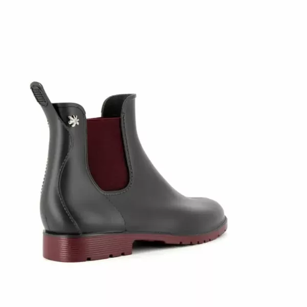 Bottines de pluie Jumpy Méduse® anthracite/bordeaux