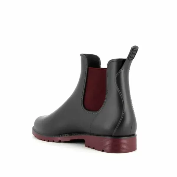 Bottines de pluie Jumpy Méduse® anthracite/bordeaux