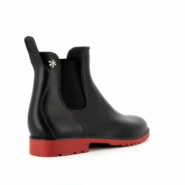 Bottines de pluie Jumpy Méduse® noir/rouge