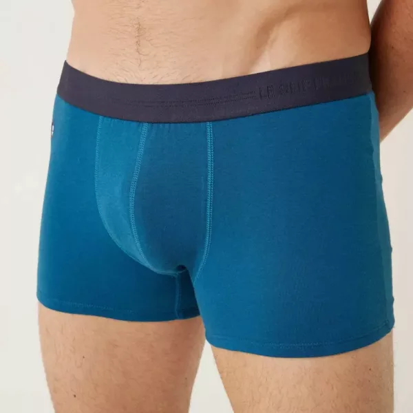 Boxer Marius en coton bio bleu méditerrannée Le Slip Français